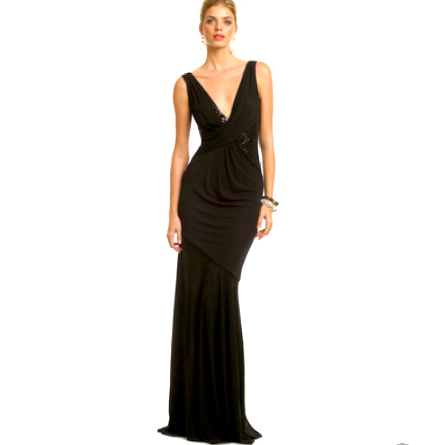 David Meister Black Seductive Sequin Gown | 2